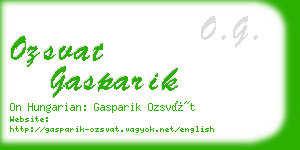 ozsvat gasparik business card